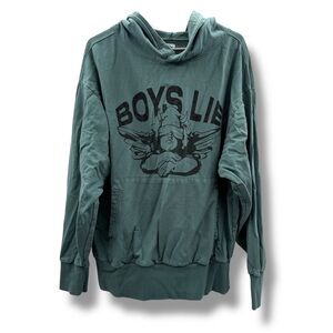 Boys Lie Read Me V3 OSO Oversized Hoodie Size‎ One Size Teal Graphic Streetwear